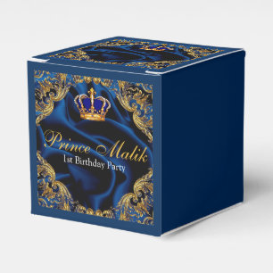 Ballotins Prince Royal bleu et or couronne et soie