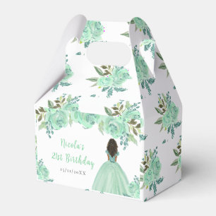Ballotins Princesse à peau foncée Fête d'anniversaire floral