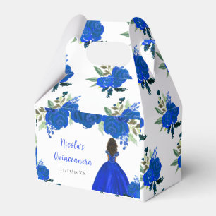 Ballotins Princesse à peau foncée Fleurs bleues de Quinceane