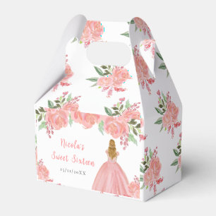 Ballotins Princesse aux Cheveux Blonds Fleurs Florales Roses