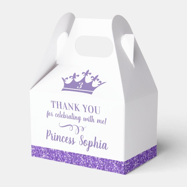 Ballotins Princesse Couronne Merci pourpre Anniversaire (Verso)