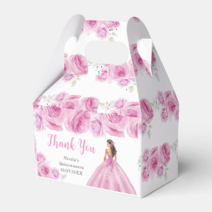 Ballotins Princesse en Robe rose pâle Quinceanera Merci