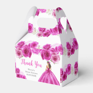 Ballotins Princesse en Robe rose Sweet sixteen Merci