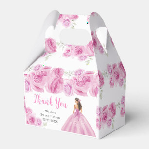 Ballotins Princesse en Robe rose Sweet sixteen Merci