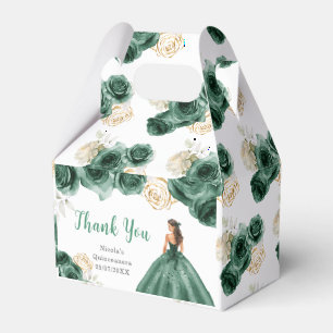 Ballotins Princesse en Robe Vert foncé Quinceanera Merci