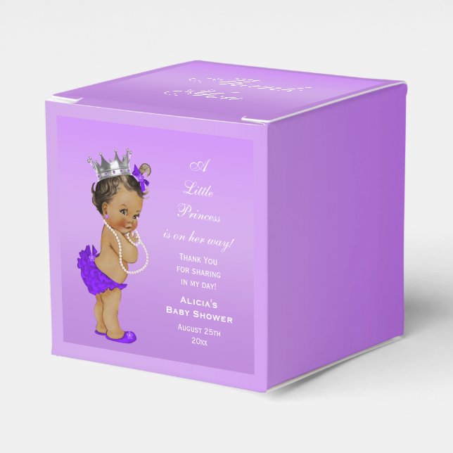 Ballotins Princesse ethnique Baby shower Lavande (Verso)