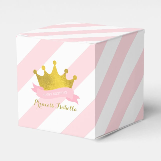 Ballotins Princesse rose et or fête d'anniversaire (Verso)