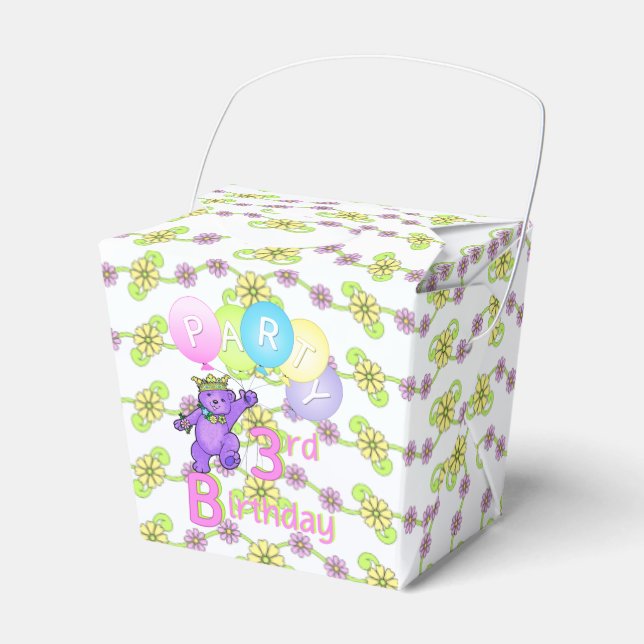 Ballotins Princesse Teddy Bear 3e fête d'anniversaire person (Verso)