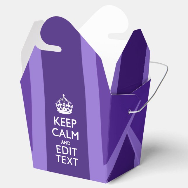 Ballotins Purple Accent Keep Calm and Your Text Union Jack (Ouvert)