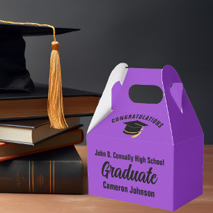 Ballotins Purple Black Personnalisée Graduation Party