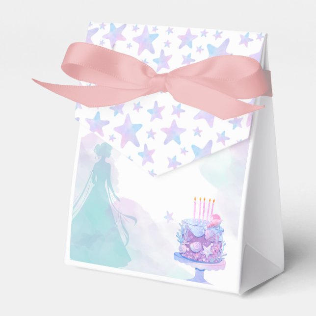 Ballotins Purple Blue Princess Fille fête d'anniversaire (Verso)
