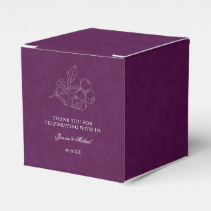Ballotins Purple Damask Botanical Berries Élégant Mariage