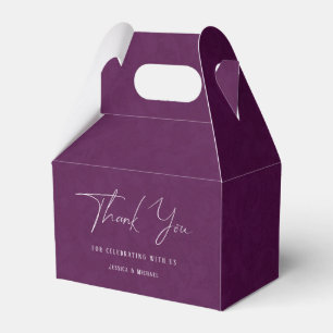 Ballotins Purple Damask Simple Elegant Mariage de calligraph
