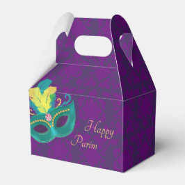 Ballotins Purple Damask Turquoise Masque Purim Party