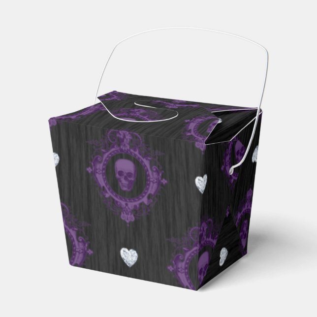 BALLOTINS PURPLE ÉFFRAYANT GOTHIC HALLOWEEN SKULLS (Verso)