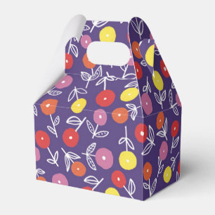 Ballotins Purple Floral Ditsy Party / Mariage Favor Box