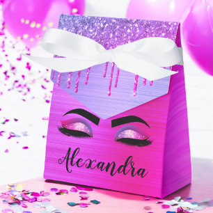 Ballotins Purple Glitter Sparkle Eyelashes Monogram