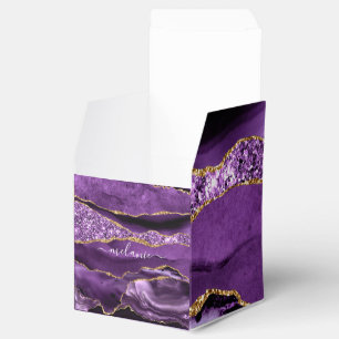 Ballotins Purple Gold Parties scintillant Nom personnalisé B