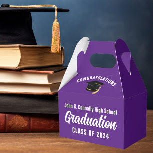 Ballotins Purple White Custom School Graduation Party