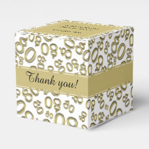 Ballotins quatre-vingtième Or d'anniversaire/motif blanc de
