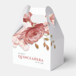 Ballotins Quinceanera Rose Floral Botanique 15e anniversaire