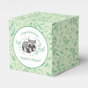 Ballotins Raccoon Baby shower Bois Animaux