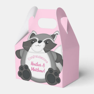 Ballotins Raccoon Baby shower rose