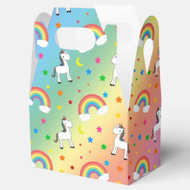 Ballotins Rainbow licorn coeur étoiles motif (Ouvert)