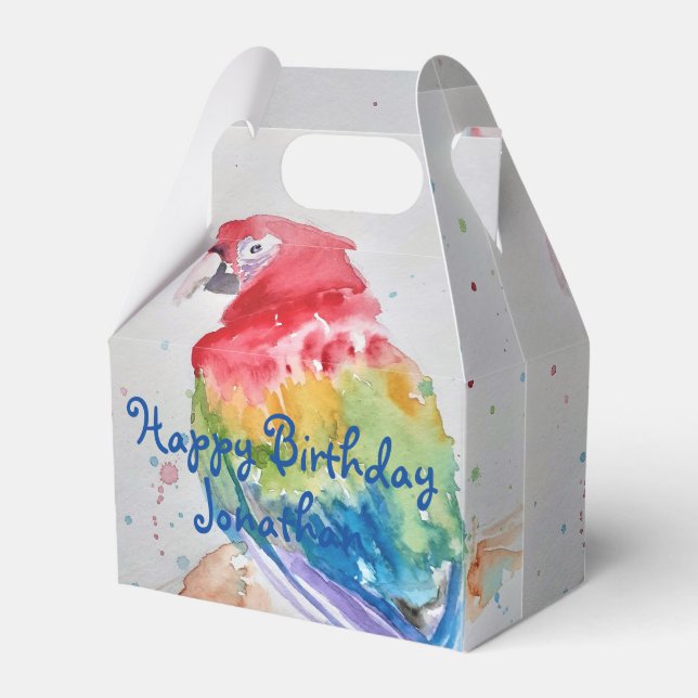 Ballotins Rainbow Parrot Bird Enfant Ballotin de gâteau d'an (Verso)