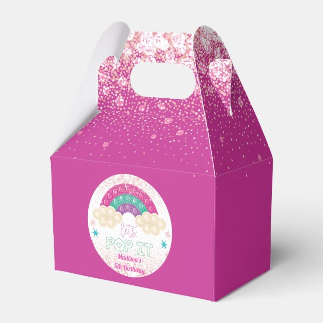 Ballotins Rainbow Pop It Girl Anniversaire rose (Verso)