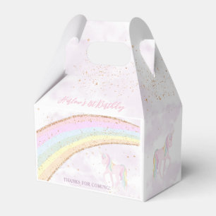 Ballotins Rainbow Unicorn 1er Anniversaire filles Pastel