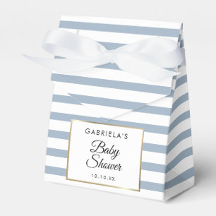 Ballotins Rayure Bleue Poussiéreuse Élégante Cadeau Baby Sho