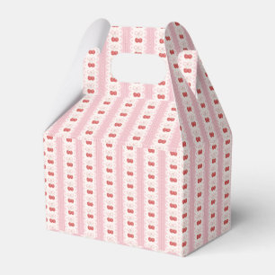 Ballotins Rayures Cerise Prépa - Rose et Blanc Cassé
