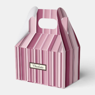 Ballotins Rayures verticales rose mauve moderne personnalisé