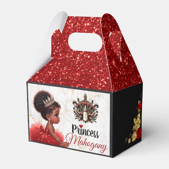 Ballotins Red Black Gold Baby shower Royal (Verso)