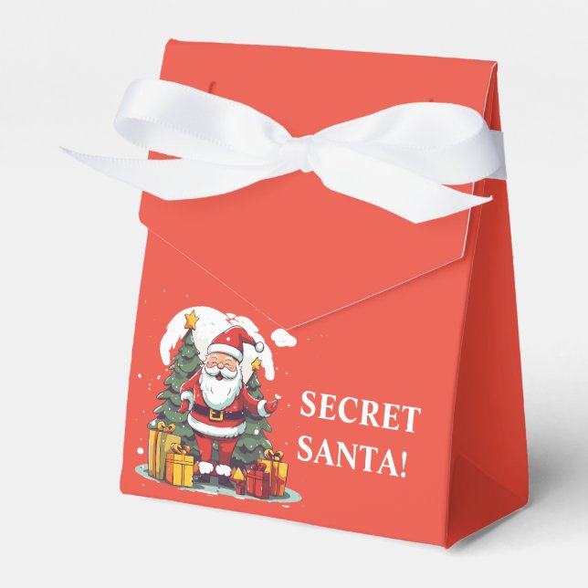 Ballotins Red Christmas Game Secret Père Noël échange de cad (Verso)