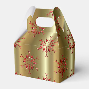 Ballotins Red Christmas Stars on Gold