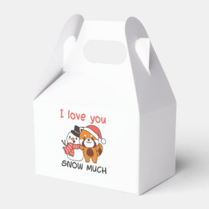 Ballotins Red Panda I Love You Snow Much Snow Pun