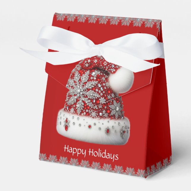 Ballotins Red Santa Hat Christmas Holiday Box (Verso)