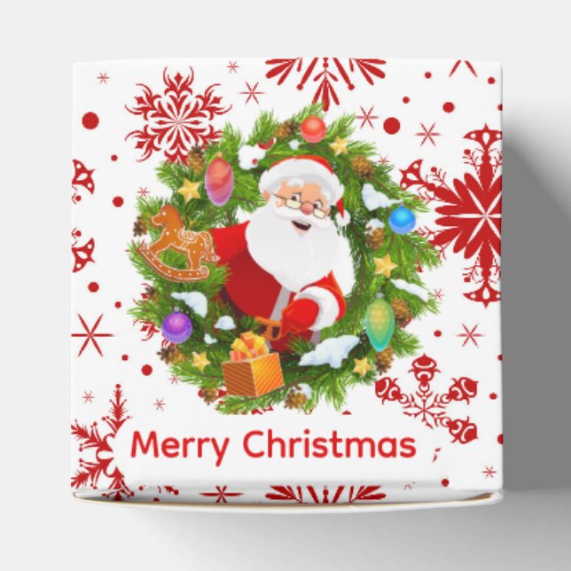 Ballotins Red Snowflakes And Santa (Haut)