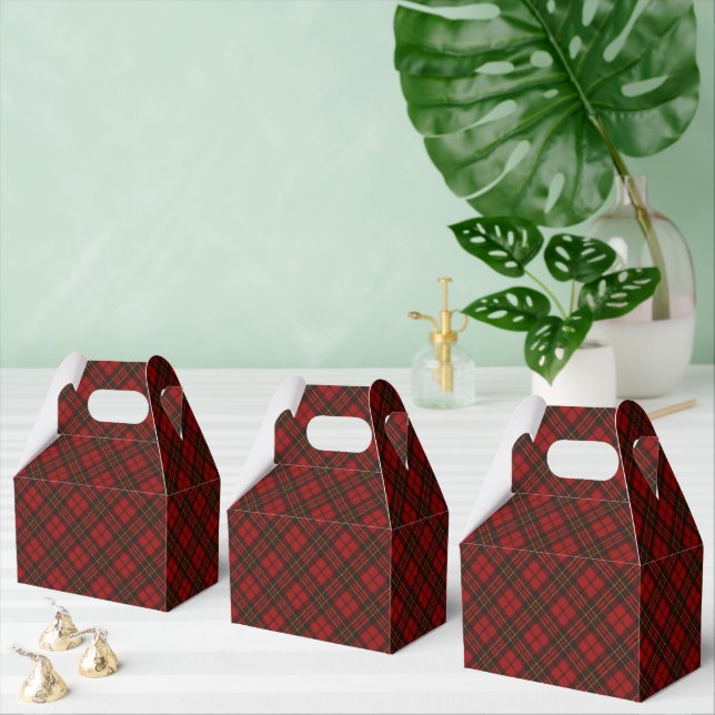 Ballotins Red tartan plaid hiver Noël motifs vacances (Multiple)