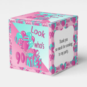 Ballotins Regardez qui a 90 ans   90e anniversaire - rose et