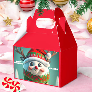 Ballotins Reinder Noël Personnalisé Enfants Party Rouge