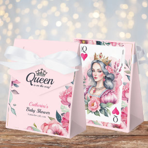 Ballotins Reine de Coeur Carte à Jouer Baby Shower Rose