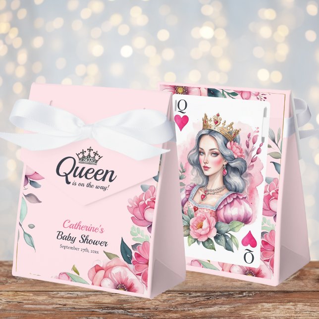 Ballotins Reine Des Coeurs Jouer Carte Baby shower rose (Créateur téléchargé)