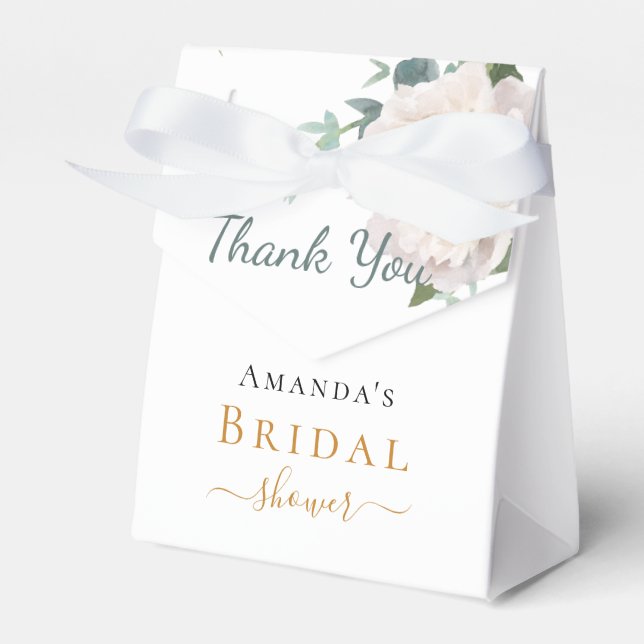 Ballotins Remerciement de baby shower floral eucalyptus (Verso)