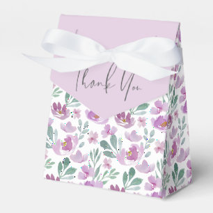 Ballotins Remerciement de mariage à l'aquarelle rose violet
