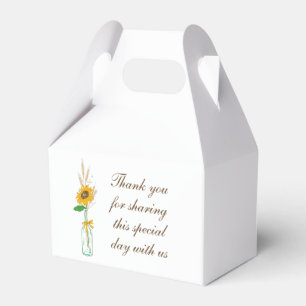 Ballotins Remerciement de mariage floral comté tournesol aut