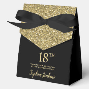 Ballotins Remerciement Paillettes Or 18e Anniversaire