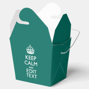 Ballotins Restez calme et votre texte sur Accent Turquoise